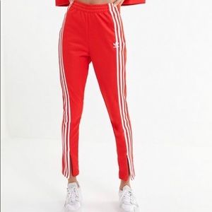 adidas High-Rise Red Track Pants Sz. S